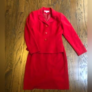 Red Business Suit